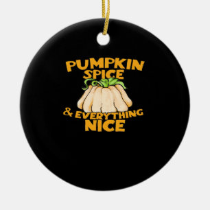 Pumpkin Spice And Everything Nice Slogan Halloween Ceramic Tree Decoration