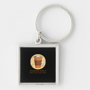Pumpkin Spice And Everything Nice Sloth Design Key Ring