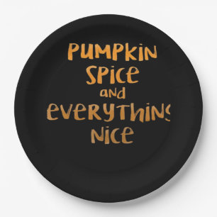 Pumpkin Spice And Everything Nice Sloth Design Paper Plate