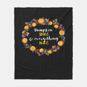 Pumpkin Spice And Everything Nice Sloth Halloween Fleece Blanket
