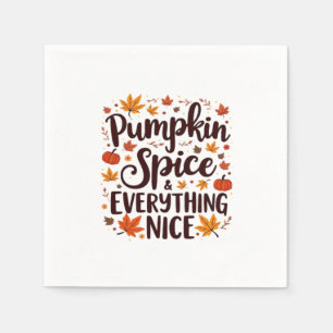 Pumpkin Spice And Everything Nice Sloth Halloween Napkin