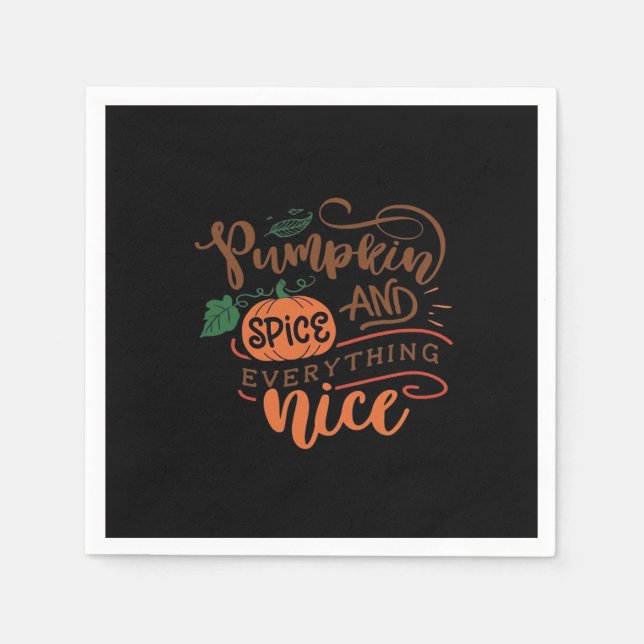 Pumpkin Spice And Everything Nice Sloth Napkin (Front)