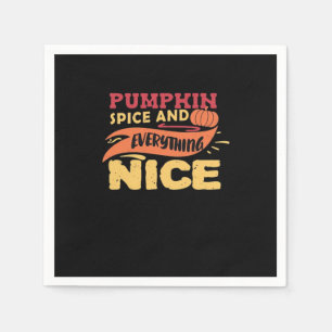 Pumpkin Spice And Everything Nice Vintage Fall Lov Napkin