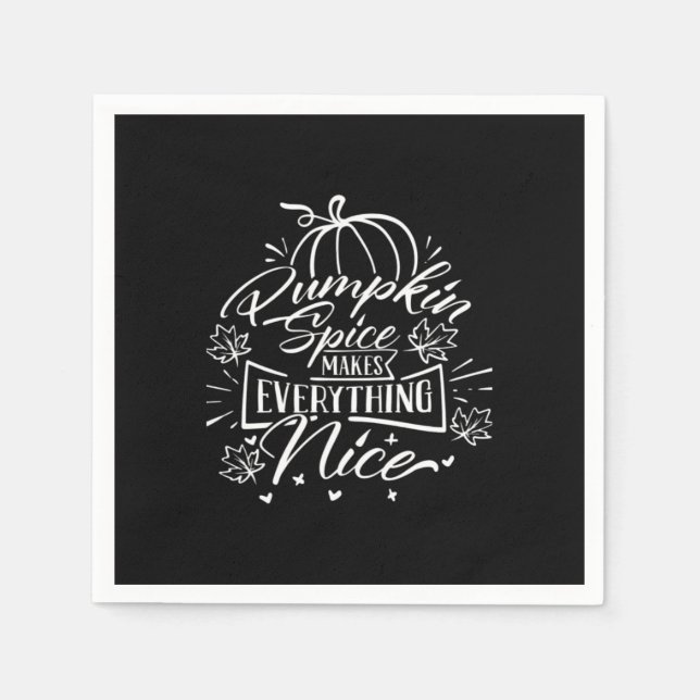 Pumpkin Spice And Everything Nice - Viral Autumn Q Napkin (Front)