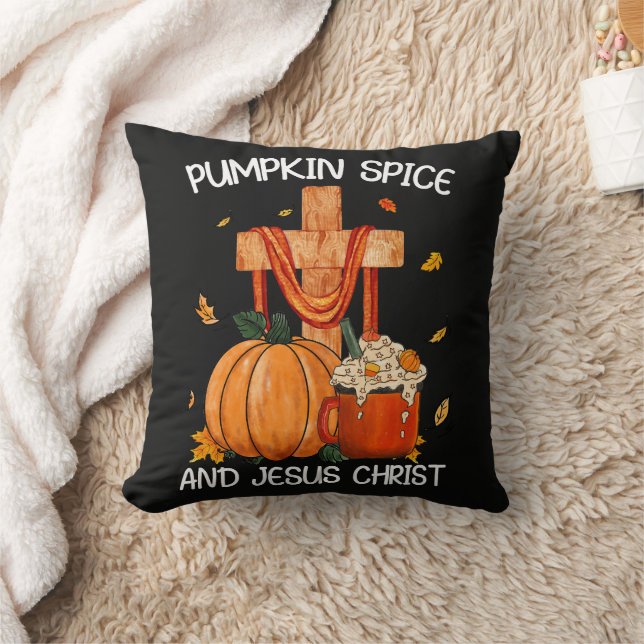 Pumpkin Spice and Jesus Christ Cushion (Blanket)