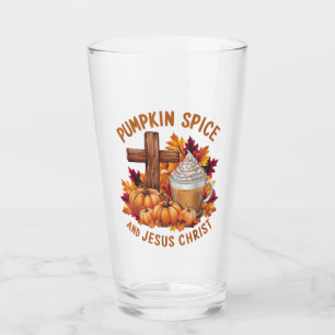 Pumpkin Spice and Jesus Christ Glass