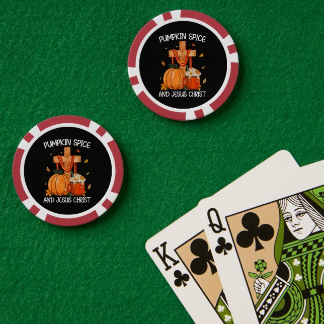 Pumpkin Spice and Jesus Christ Poker Chips (Poker Table (Double))