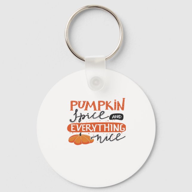 Pumpkin Spice And Latte Key Ring (Front)