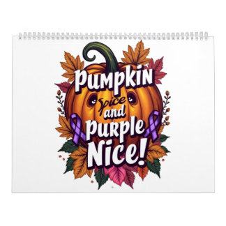 Pumpkin Spice and Purple Nice: Funny Fall Awarenes Calendar