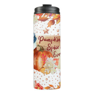 Pumpkin Spice Autumn Fall  Thermal Tumbler
