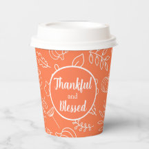 Pumpkin spice Autumn holidays Paper cup