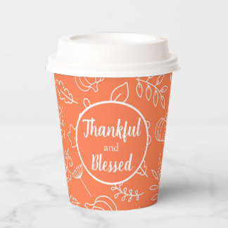 Pumpkin spice Autumn holidays Paper cup