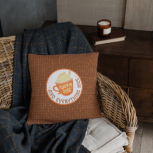 Pumpkin Spice  Badge Fall Cushion