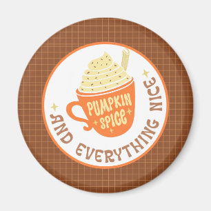 Pumpkin Spice Badge Fall Magnet