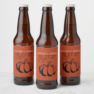 Pumpkin Spice Beer Bottle Label