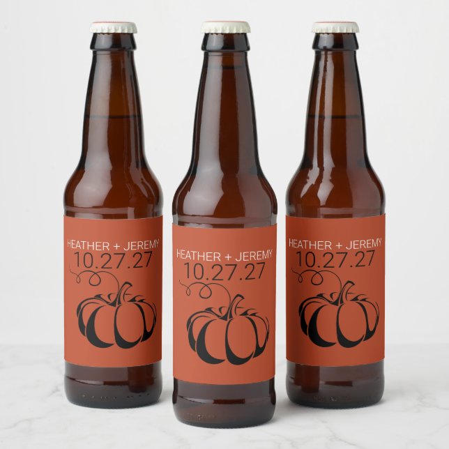 Pumpkin Spice Beer Bottle Label (Bottles)