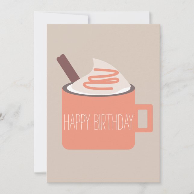 Pumpkin Spice Campfire Mug Birthday Friend Card (Front)