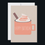 Pumpkin Spice Campfire Mug Birthday Friend Card<br><div class="desc">Shop Cute,  Bold and Fresh Greeting Cards Designed by Dream Big Digital Design</div>