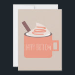 Pumpkin Spice Campfire Mug Birthday Friend Card<br><div class="desc">Shop Cute,  Bold and Fresh Greeting Cards Designed by Dream Big Digital Design</div>