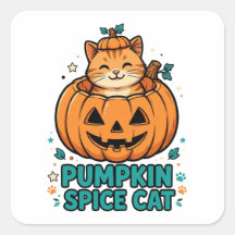 Pumpkin Spice Cat Halloween Orange Cat In Pumpkin