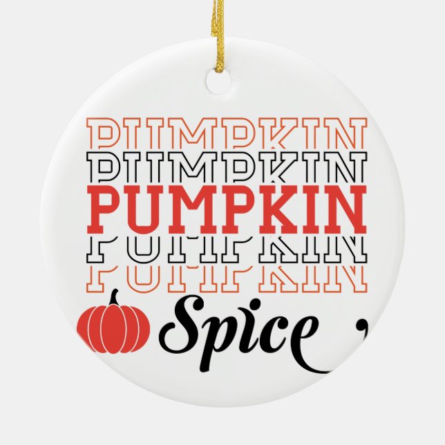 Pumpkin Spice Ceramic Tree Decoration (Back)