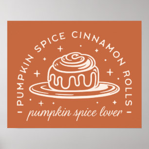 Pumpkin Spice Cinnamon Rolls Poster