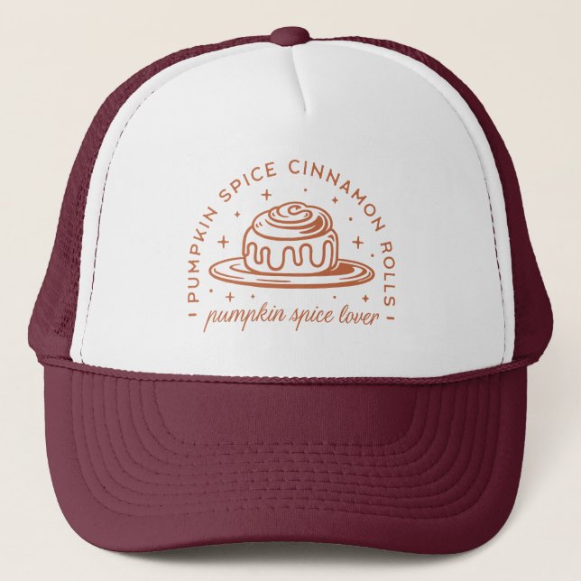 Pumpkin Spice Cinnamon Rolls Trucker Hat (Front)