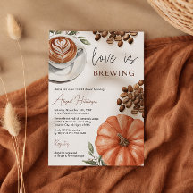 Pumpkin Spice Coffee Bridal Shower Love is Brewing