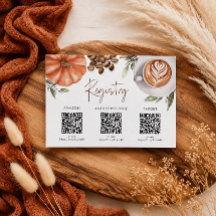 Pumpkin Spice Coffee Bridal Shower - Registry