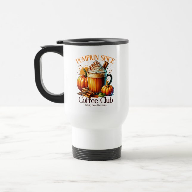 Pumpkin Spice Coffee Club Travel Mug (Left)
