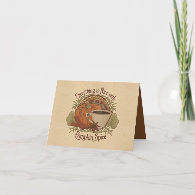 Pumpkin Spice Coffee Get-Together Invitation (Front)