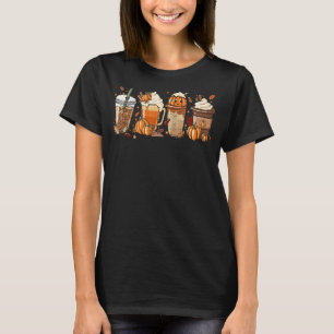 Pumpkin Spice Coffee Latte Drink Cup Fall Autumn S T-Shirt