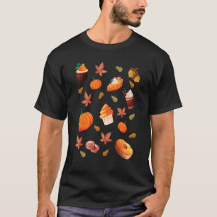 Pumpkin Spice Coffee Latte Fall Autumn Season Hell T-Shirt