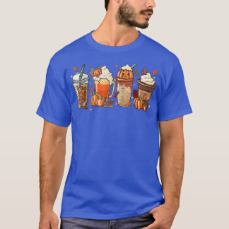 Pumpkin Spice Coffee Latte Fall Autumn Season  T-Shirt