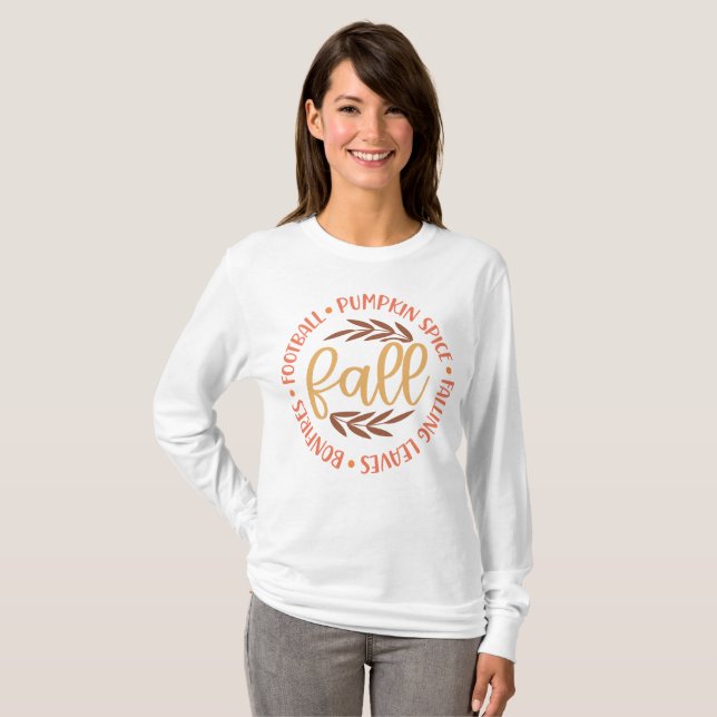 Pumpkin Spice Cosy Fall T-Shirt (Front Full)
