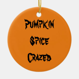 Pumpkin Spice Crazed Ceramic Tree Decoration