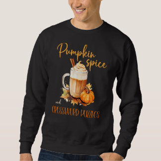 Pumpkin Spice & Crossword Puzzles cute autumn hall Sweatshirt