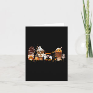 Pumpkin Spice Cute Latte Iced Autumn Coffee Fall H Card