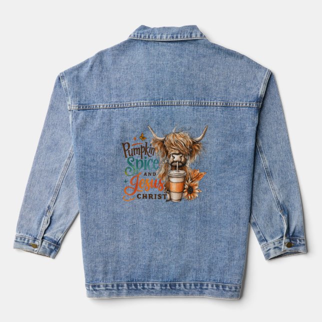 Pumpkin Spice....  Denim Jacket (Back)