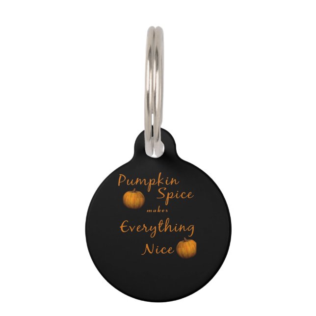 Pumpkin Spice Essential Pet Tag (Front)