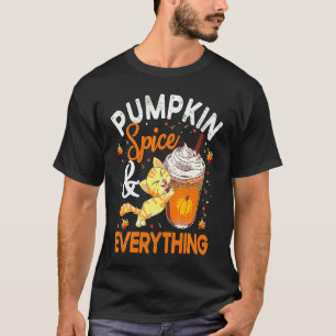 Pumpkin Spice Everything Cat Cute Autumn Fall T-Shirt