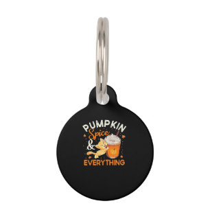 Pumpkin Spice Everything Cat Lover Classic Pet Tag