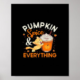 Pumpkin Spice Everything Cat Lover Classic Poster