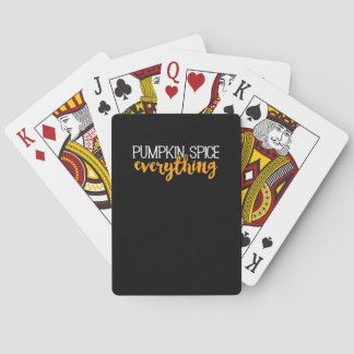 Pumpkin Spice Everything Fall Autumn Season Essent Playing Cards