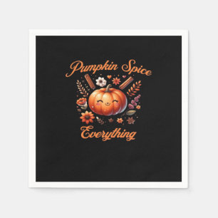 Pumpkin Spice Everything - Fall Season Design Over Napkin