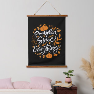 Pumpkin Spice Everything Hanging Tapestry