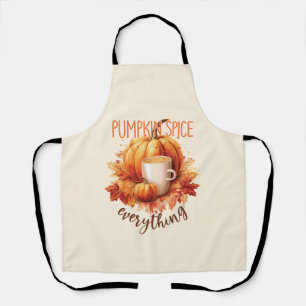 Pumpkin Spice Everything – Latte & Autumn Foliage Apron
