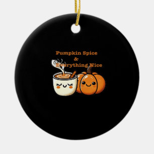 Pumpkin Spice & Everything Nice - Autumn Fall Ceramic Tree Decoration