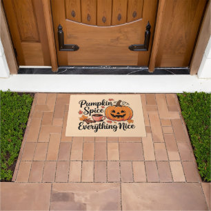 "Pumpkin Spice & Everything Nice" Autumn Graphic Doormat