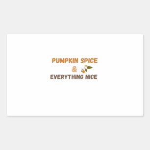 Pumpkin Spice & Everything Nice Fall Aesthetic Rectangular Sticker